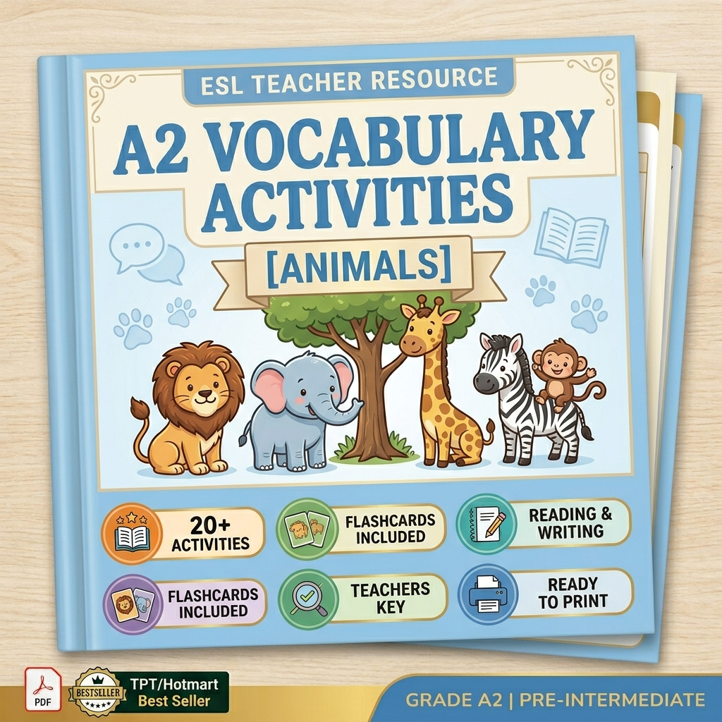 VOCABULARY ACTIVITIES - ANIMALS (A2 LEVEL)