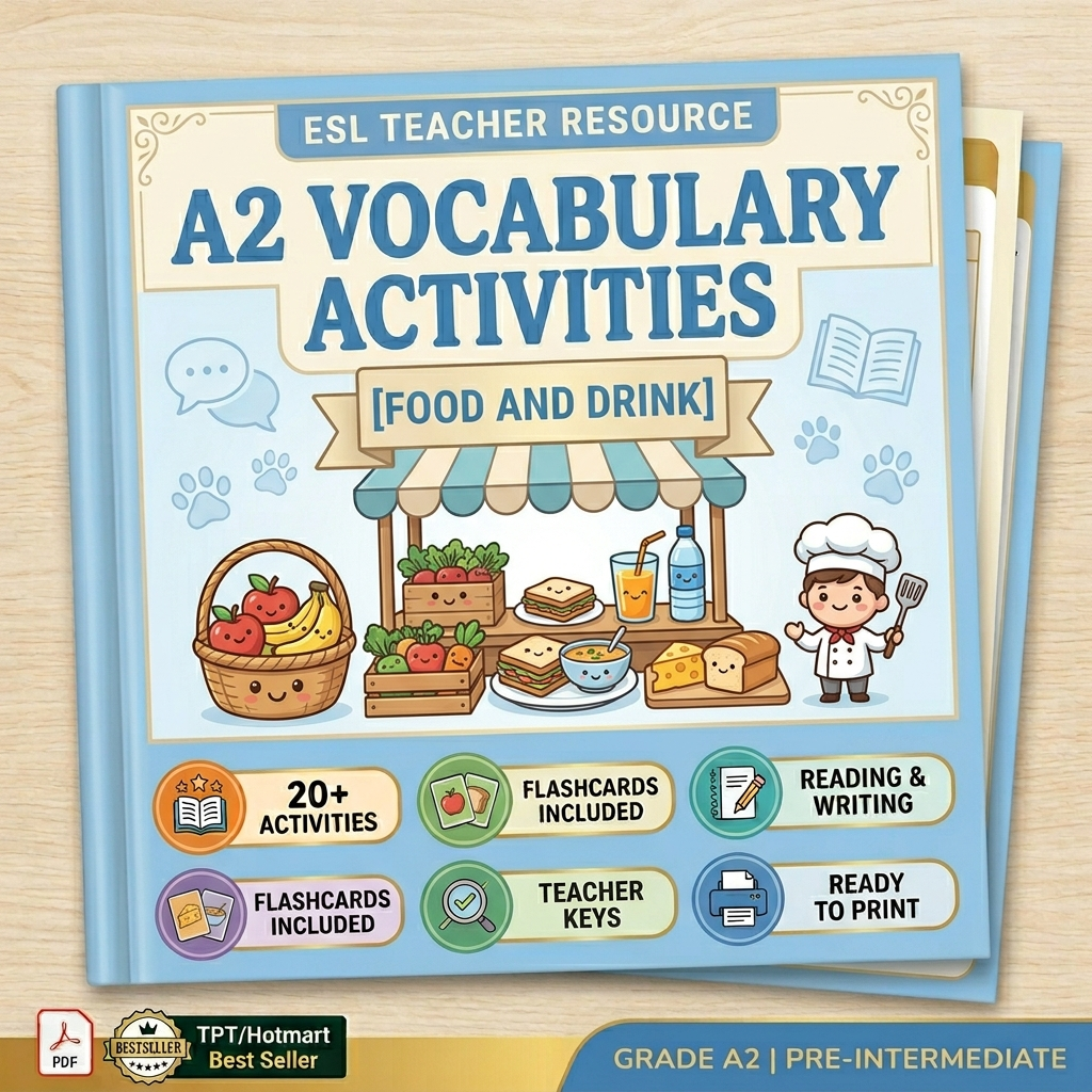 VOCABULARY ACTIVITIES - FOOD AND DRINK (A2 LEVEL)